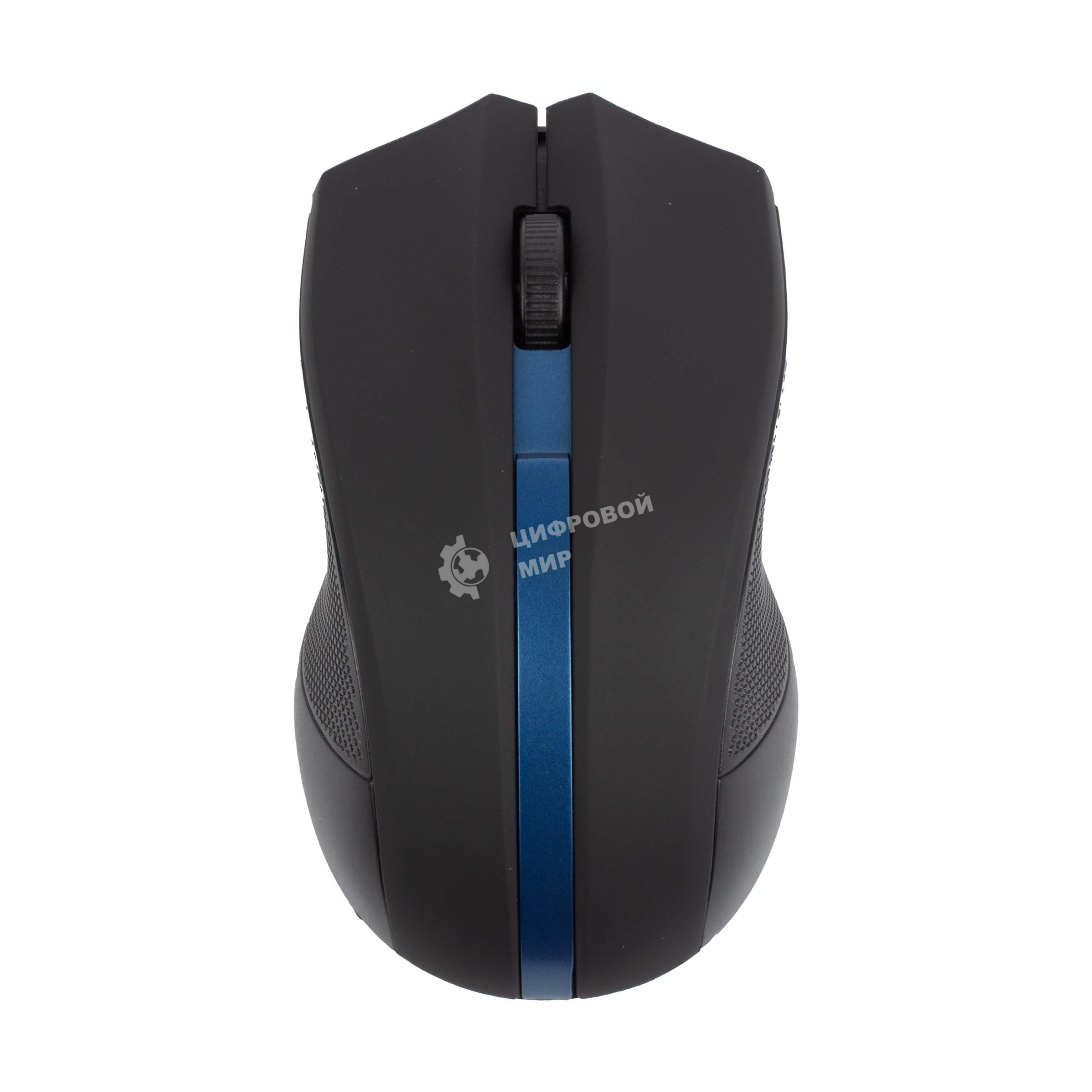 Мышь беспроводная HIPER HOMW-074 черный/синий, 1000 dpi, радиоканал, USB, кнопки - 3