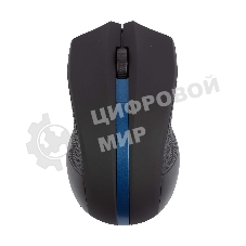 Мышь беспроводная HIPER HOMW-074 черный/синий, 1000 dpi, радиоканал, USB, кнопки - 3