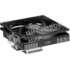 Кулер для процессора PCCooler RC600-67 (125W, 4-pin PWM, 67.5mm, Al, 4x6mm, 1x120мм, 62.5CFM, 32.5dBA, 2300RPM, S: 1851/1700/1200/115X, AM5/AM4, черный)