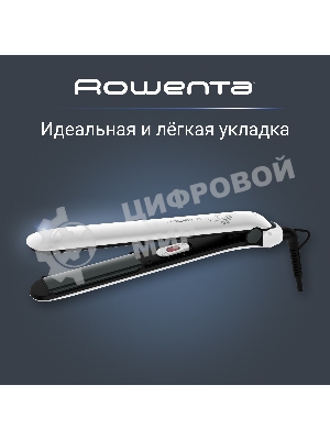 Выпрямитель для волос Rowenta Easyliss Pure SF1628F0 белый/серый, 25 мм, 200 °C, 1 режим