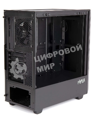 Компьютерный корпус Hiper PB81 черный без БП ATX 3x120мм 2xUSB2.0 2xUSB3.0 audio bott PSU
