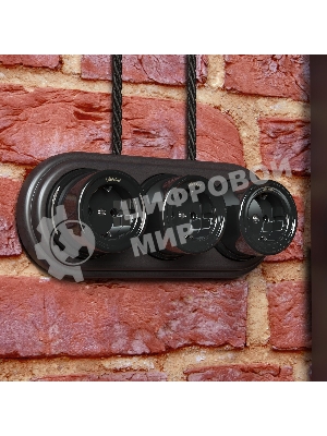 Рамка на 3 поста (венге) (RAMKA 03 WL15 M08) W0035226