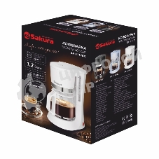 Кофеварка капельная Sakura SA-6117BL голубой, исп. кофе - молотый, 1.2 л, 700 Вт.