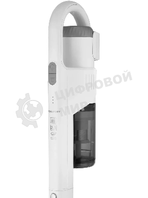 Пылесос вертикальный Coolfort CF-3003 белый, питание от аккумулятора, 120 Вт, уборка сухая, пылесборник 0.5 л, работа от АКБ max 40 мин.