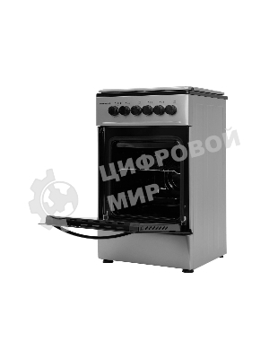 Плита комбинированная Kraft KF-FSK5302ES серый, конфорок 4 газовых, духовка 58 л, 50 см x 85.5 см x 55 см