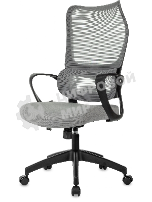 Кресло руководителя Бюрократ Sigma 2 серый, сетка/ткань, крестов. пластик