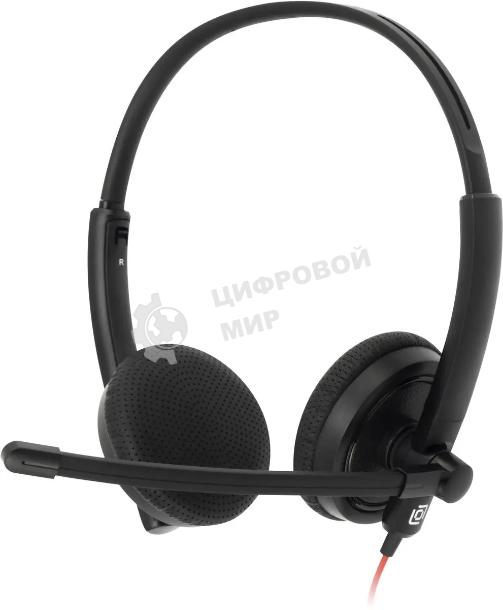 Наушники с микрофоном Oklick/Оклик HS-L900 черный 1.8м накладные оголовье