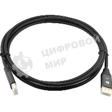 Кабель аудио-видео Cactus CS-DP-DP-1.4-3 DisplayPort (m)/DisplayPort (m) 3м. позолоч.конт. черный