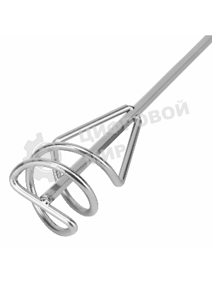 Миксер Сибртех из оцинкованной стали, D 60 мм, L 400 мм,д ля красок и штукатурных смесей