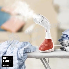 Отпариватель Kitfort КТ-929-1 белый/коричневый, 1600 Вт, 20 г/мин, 240 мл