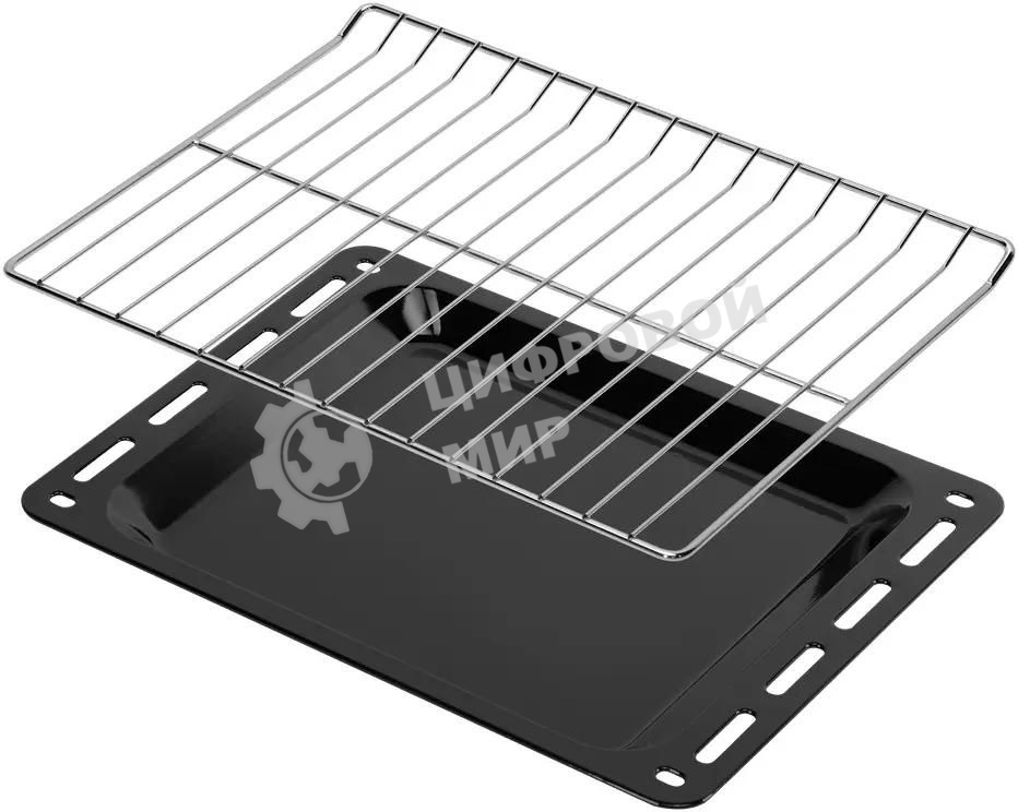 Шкаф духовой электрический Maunfeld AEOC6040S, 60л, дверца с 3 стеклами, нержавеющая сталь