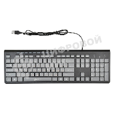 Клавиатура Oklick 480M проводная, USB, черный/серый