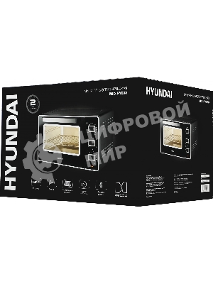 Мини-печь Hyundai MIO-HY093 28 л, 1600 Вт, черный