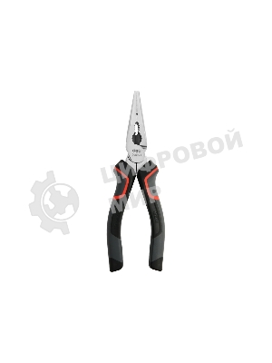 Удлиненные плоскогубцы Deli DL0103 160 мм, Cr-V, эксцентриковый шарнир, антикоррозийное покрытие, трехкомпонентная прорезиненная рукоять