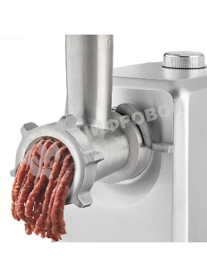 Мясорубка электрическая CASO FW 2500 серебристый, 2500 Вт, 2.5 кг/мин, реверс, защита от перегрузки, насадки - 5