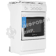 Плита газовая DeLuxe 5040.37 г (крышка) белый, конфорок 4 шт, духовка 43 л, 50 см x 85 см x 50 см