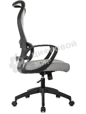 Кресло руководителя Бюрократ Sigma 2 серый, сетка/ткань, крестов. пластик