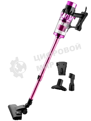 Пылесос вертикальный BRAYER BR4272 фиолетовый, питание от сети, 185 Вт, уборка сухая, пылесборник 0,8 л