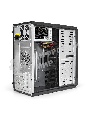 Компьютерный корпус ExeGate EX284038RUS Minitower BA-204U Black, mATX, (AA500, 80мм), 2хUSB+2хUSB 3.0, Audio