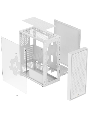 Компьютерный корпус Ocypus Gaммa C50 без БП белый (Gaммa-C50-WHG000XX-GL)