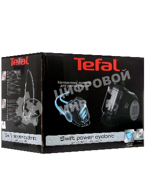 Пылесос Tefal TW2925EA черный, 750/2100 Вт, уборка сухая, пылесборник контейнер 1.2 л