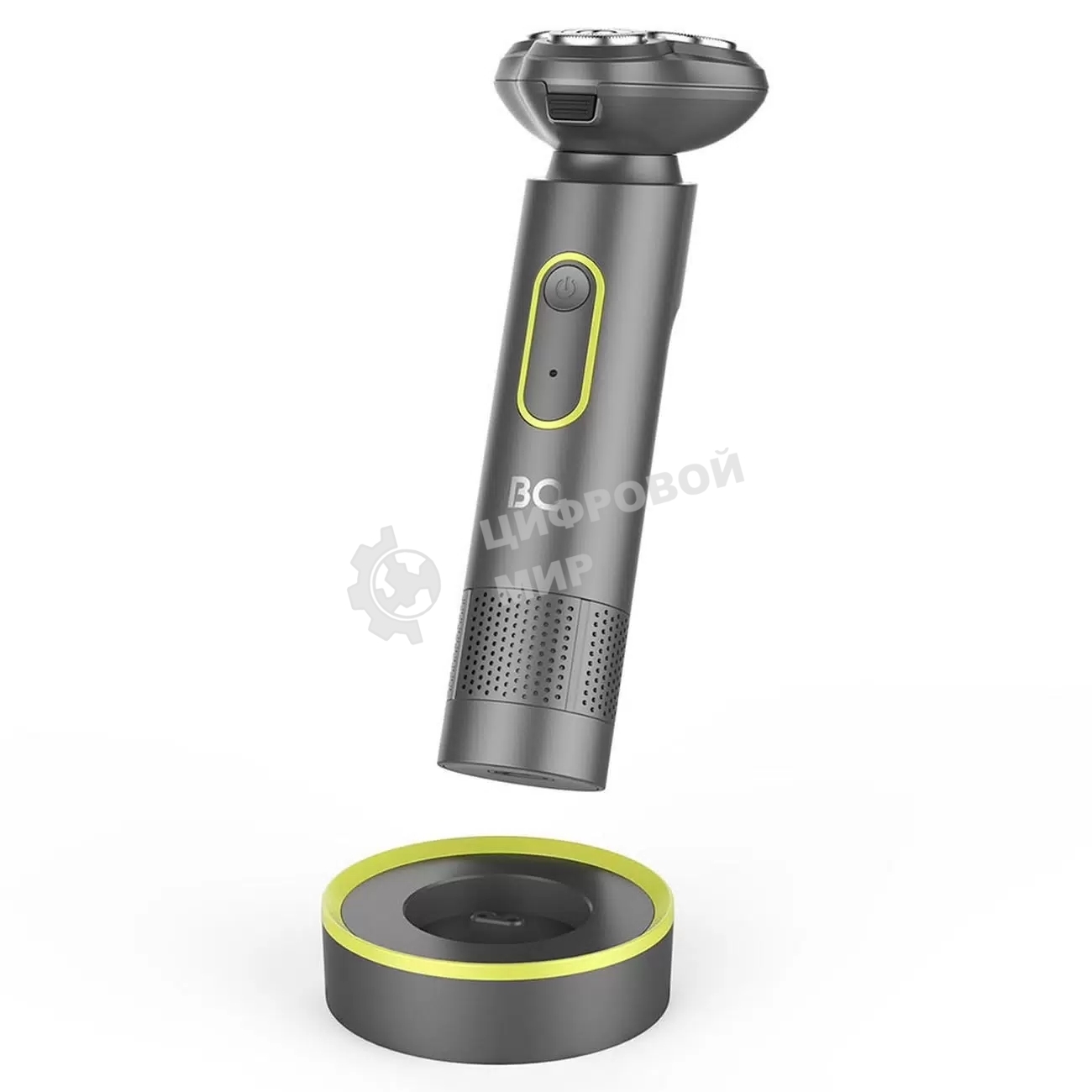 Электробритва BQ SV1002 Green-Gray. Мощность 5 Вт/Время зарядки 90 минут/Время беспроводной работы 60 минут/Влагозащита IPX6/Мытье под водой/Портативная база для зарядки
