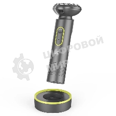 Электробритва BQ SV1002 Green-Gray. Мощность 5 Вт/Время зарядки 90 минут/Время беспроводной работы 60 минут/Влагозащита IPX6/Мытье под водой/Портативная база для зарядки