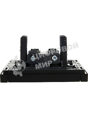 Розетка 1-м СП FORTE&PIANO FP118 10А без заземл. без защ. шторок винт. крепл. черный IEK FP-R10-10-K02