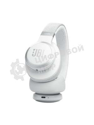 Беспроводные/проводные наушники JBL Live 770NC белый, полноразмерные, Bluetooth + проводной, адаптивное шумоподавление