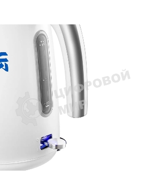 Чайник электрический Kitfort КТ-6772 1.7 л, 2200 Вт, белый/синий корпус: металл/пластик