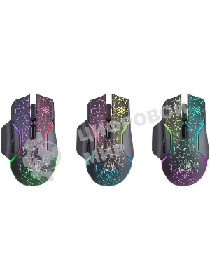 Мышь беспроводная Defender Oneshot GM-067 черный, 3200 dpi, радиоканал, USB, кнопки - 7