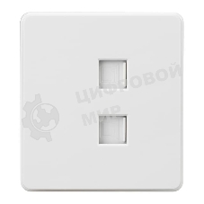 Розетка Kranz ROUND компьютерная двойная RJ45+RJ45 кат6 с/у перламутр