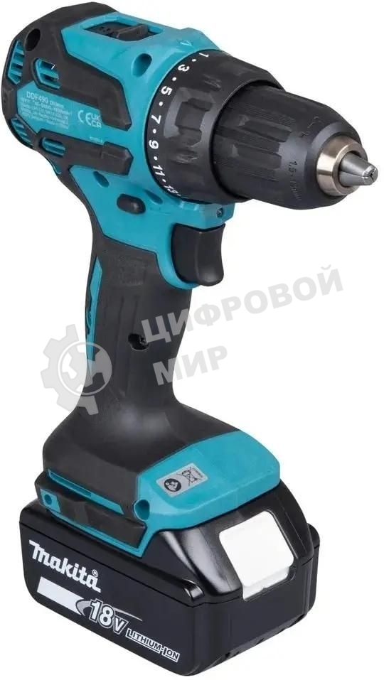 Дрель-шуруповерт Makita DDF490SF1J аккум.