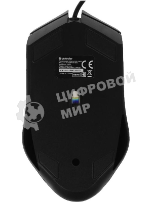 Мышь проводная Defender Flash MB-600L черный, 1200 dpi, USB, кнопки - 4
