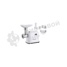 Мясорубка электрическая Sakura SA-6420STW белый, 1500 Вт, 1.4 кг/мин, реверс, защита от перегрузки, насадки - 4