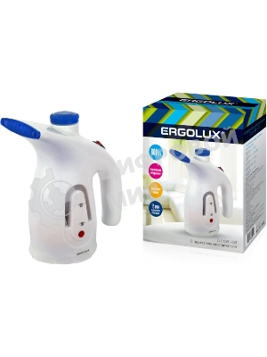Отпариватель Ergolux ELX-GS01-С35 белый/синий, 800 Вт, 98 г/мин, 200 мл