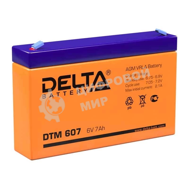Батарея для ИБП Delta DTM 607 (6V, 7Ah)