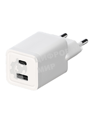 Сетевое зарядное устройство Maxvi A354PD Type-C 20W PD3.0 + USB 2.4A, белый