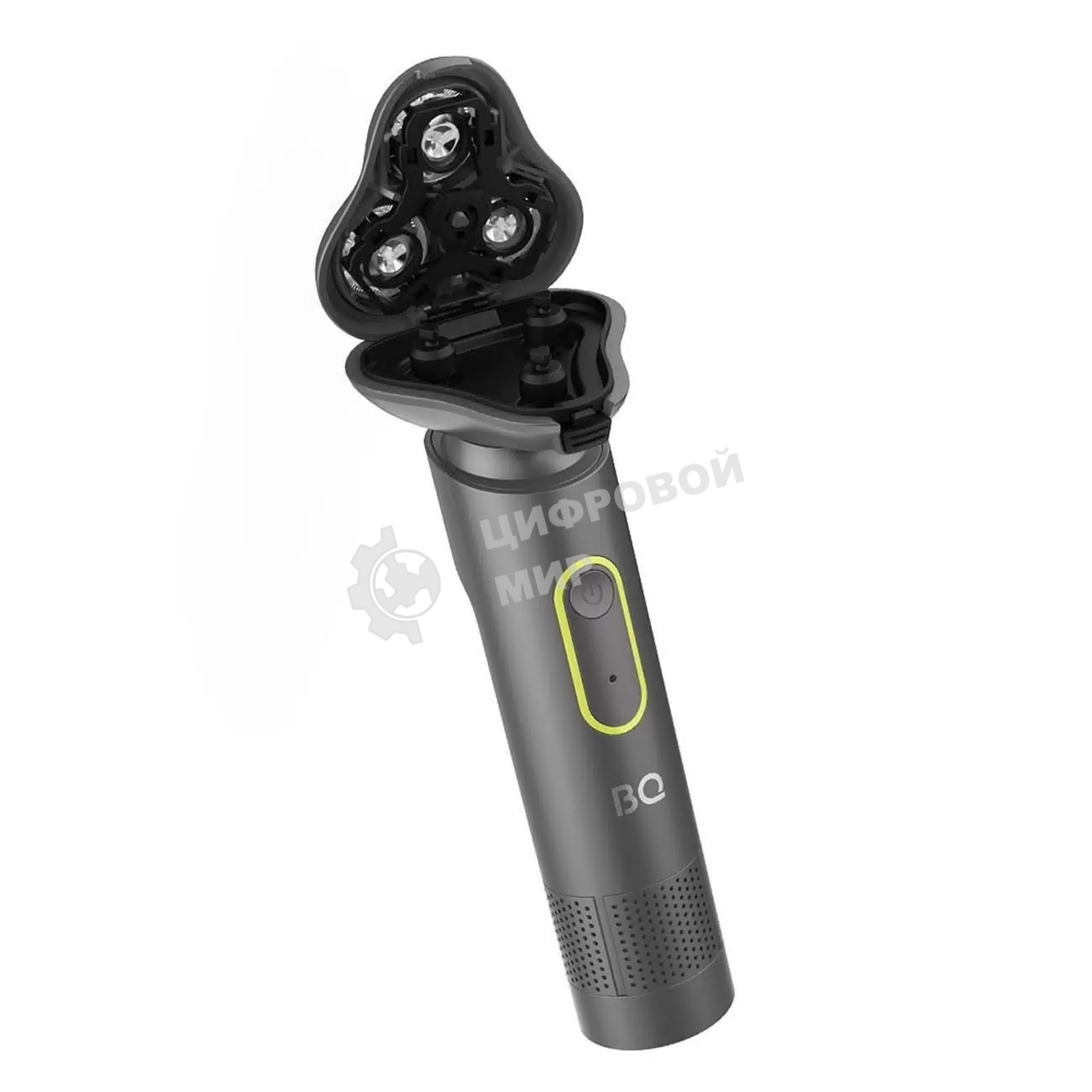 Электробритва BQ SV1002 Green-Gray. Мощность 5 Вт/Время зарядки 90 минут/Время беспроводной работы 60 минут/Влагозащита IPX6/Мытье под водой/Портативная база для зарядки