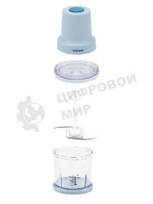 Измельчитель электрический Hyundai HYC-P3138 0.8л. 300Вт голубой/белый