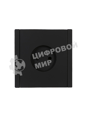 Розетка 1-м СП FORTE&PIANO FP118 10А без заземл. без защ. шторок винт. крепл. черный IEK FP-R10-10-K02
