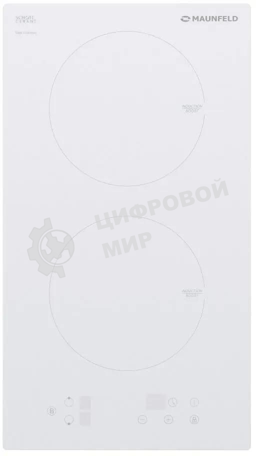 Индукционная варочная панель Maunfeld EVI.292-WH, конфорок: 2 шт., закаленное стекло, независимая, белый