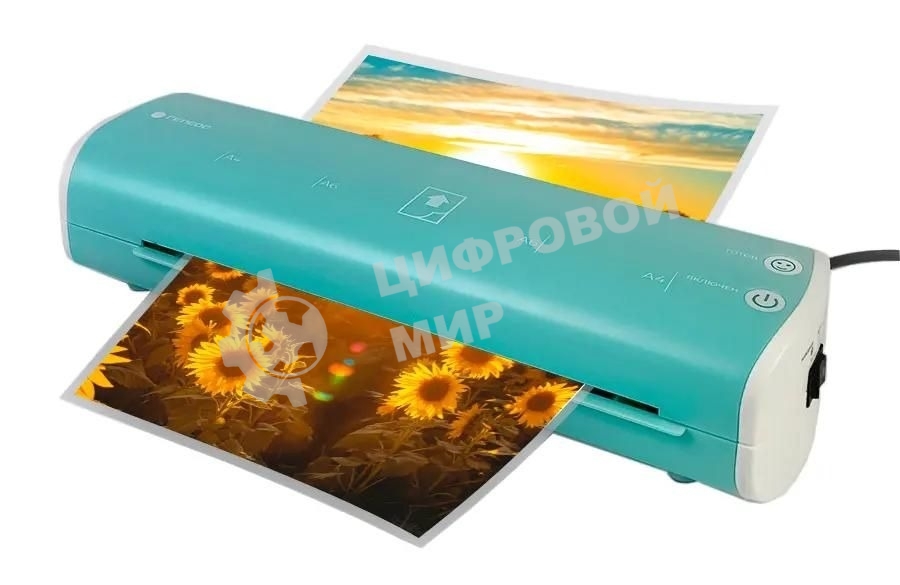 Ламинатор Гелеос ЛМ-А4МСБ синий/белый A4 (75-125мкм) 30см/мин (2вал.) хол.лам. лам.фото