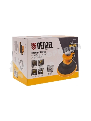 Эксцентриковая шлифовальная машина Denzel EPG150, 150 мм, 10000 об/мин, 5 мм, 160 л/мин
