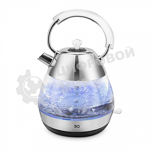 Чайник электрический BQ KT1737G стальной. Чайник, Мощность: 2200 Вт, Объем: 1.7 л