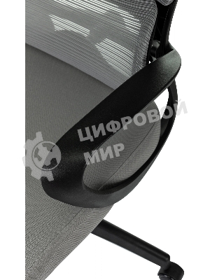 Кресло руководителя Бюрократ Sigma 2 серый, сетка/ткань, крестов. пластик