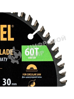 Пильный диск по ламинату Denzel ф185 х 30 мм, 60 зубьев