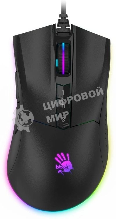 Мышь проводная A4Tech Bloody P90s черный, 8000 dpi, USB, кнопки - 8