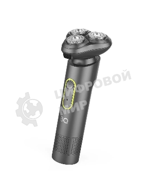 Электробритва BQ SV1002 Green-Gray. Мощность 5 Вт/Время зарядки 90 минут/Время беспроводной работы 60 минут/Влагозащита IPX6/Мытье под водой/Портативная база для зарядки