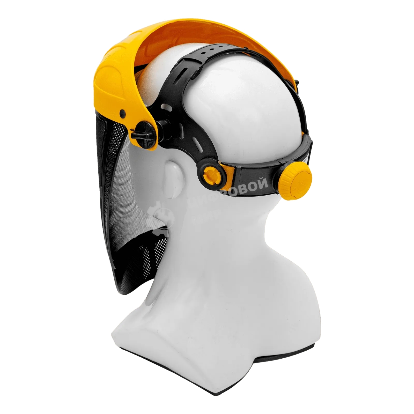 Щиток защитный лицевой с сеткой Denzel 